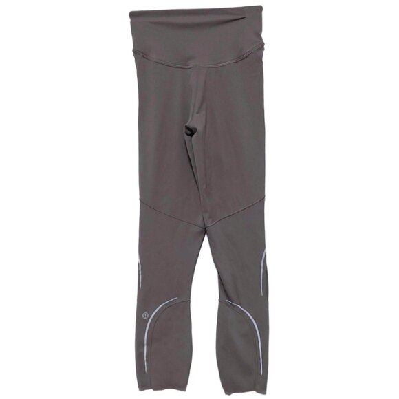 Lululemon Base Pace High-Rise Reflective Crop 23" Gull Grey - Picture 7 of 11